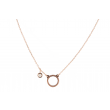 KEK | Necklace 14 Carat Pinkgold Circle | Diamond pendant