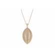 Sundrops | Pendant 18 Carat Pink Gold | Moonstone Navette 