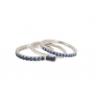 Yeva | 14carat Whitegold Alliance Ring | Blue Sapphire