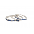 Yeva | Ring 14 Carat White Gold | Diamonds & Sapphire Baguette