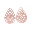 Varivello Pendants mother of pearl pink ajour | 35 x 25 mm