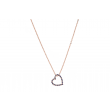 Yeva | 14carat Pinkgold Necklace | Open Heart Sapphire