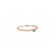 Yeva | 14carat Pinkgold Ring | Emerald