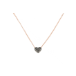 Yeva | 14carat Pinkgold Necklace | Black Diamond Heart