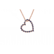 Yeva | 14carat Pinkgold Necklace | Open Heart Sapphire