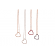 Yeva | 14carat Pinkgold Necklace | Open Heart Sapphire