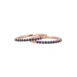 Yeva | Alliance Ring 14 Carat Pink Gold | Blue Sapphire