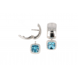 Varivello Earrings White gold Bold Large | London Blue Topaz & Diamonds