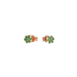 Yeva | 14carat Pinkgold Earrings | Emerald 
