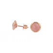 Sundrops | Earstuds 14 Carat Pink gold | chalcedony