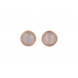 Sundrops | Earstuds 14 Carat Pink gold | chalcedony