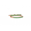 Yeva | Ring 14 Carat Pink Gold | Emerald Diamond