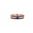 Yeva | Alliance Ring 14 Carat Pink Gold | Blue Sapphire