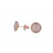 Sundrops | Earstuds 14 Carat Pink gold | chalcedony