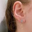Sundrops | Earrings 14 Carat Pink gold | Aquamarine Milky & Link