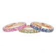 Yeva | Alliance Ring Pink Gold | Green Sapphire