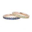 Yeva | Alliance Ring Pink Gold | Green Sapphire