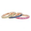 Yeva | Alliance Ring Pink Gold | Green Sapphire