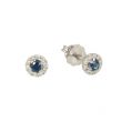 Lux | Earstuds Lady Lux White Gold Diamonds Sapphire | Round