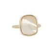 Sundrops | Ring 14 Carat Yellow Gold | Mother of Pearl 15 x 13 mm