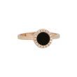 Sundrops | Ring 14 Carat Pink Gold | Diamond Onyx