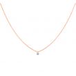 360° Necklace | Solitaire diamond Pink Gold