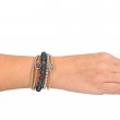 Flex Armband Set Fluorit Roségoud Topaas Witgoud