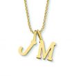 Minitials Two Oblique Necklace | 18ct Gold
