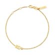 Minitials Two Signature Diamond Chain Bracelet | 18ct Gold