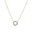 Yeva | necklace yellow gold open heart | Rainbow