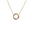Yeva | necklace yellow gold open heart | Rainbow