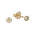 Yeva | Ear studs Yellow Gold | Diamond