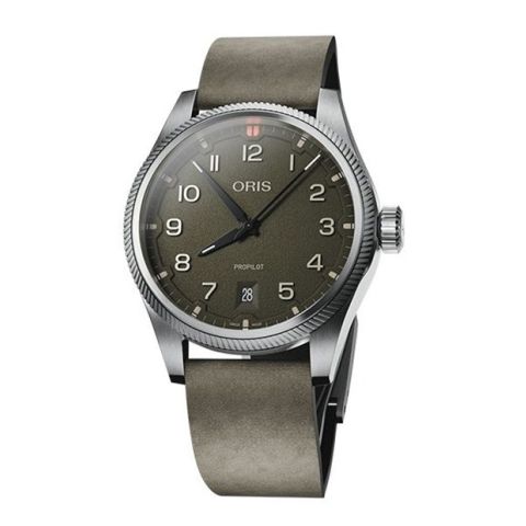Oris ProPilot Date Green Leather | 41mm 01 733 7805 4167-07 6 20 16LC