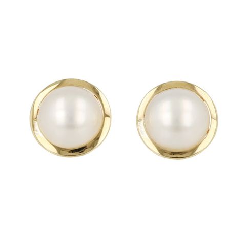 Sundrops | Ear Studs Yellow Gold | Pearl