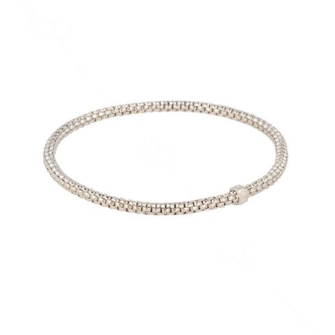 Sundrops | Flex Bracelet Whitegold Braid | 2.8mm