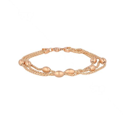 Dot | Bracelet 14 Carat Pinkgold | Braid