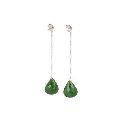 Sundrops | Earstuds Whitegold Jade