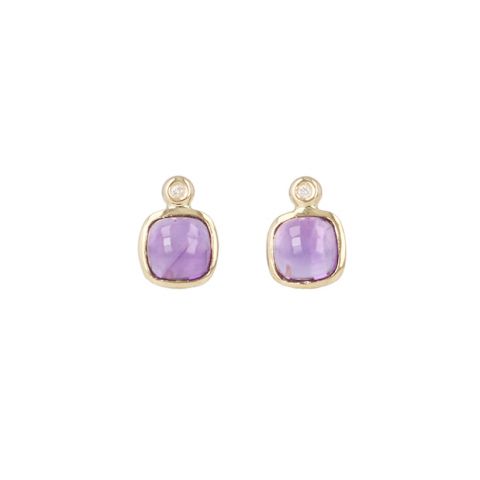 Sundrops | Earrings | Diamond - Amethyst