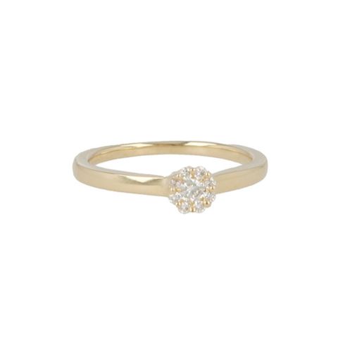 Lux | Ring Yellow Gold | Diamonds 0.15ct