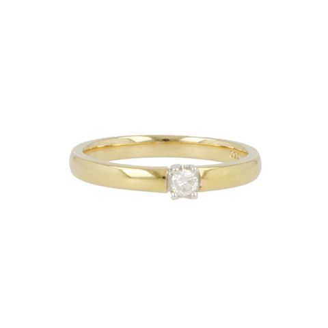 W | Diamond Alliance Ring Yellow Gold | 0.10ct
