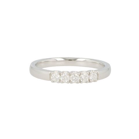 W | Diamond Alliance Ring White Gold | 5 x 0.05ct