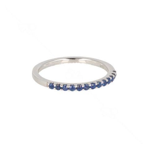 Yeva | 14carat Whitegold Alliance Ring | Blue Sapphire