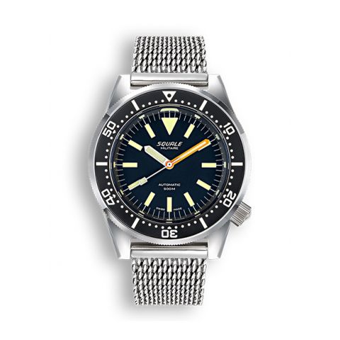 Squale 1521 Militaire Polished Milanaise | 42mm 1521MILBL.ME20