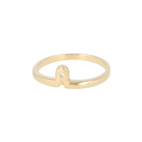 Yeva | Ring 14 Carat Yellow gold | Crown 0.02ct