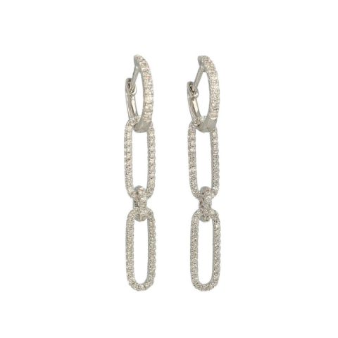 Lux | Earrings White gold diamond | Closed forever