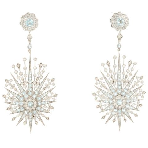 Unique Piece | White Gold Earrings | Diamonds - Crystal