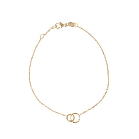 Dot | Bracelet Yellow Gold | Intertwined Rings