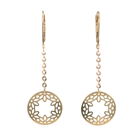 14krt geelgouden bloem ajour klein