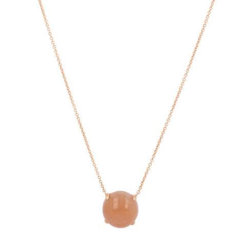 Sundrops | Necklace 14 Carat Pink gold | Peach Moonstone 
