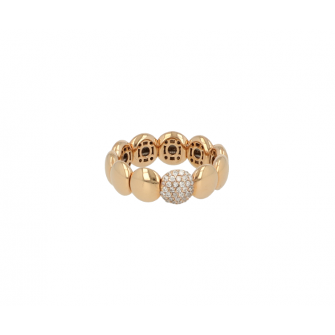 Sundrops | Flex Ring Pink gold Diamond | 0.16ct